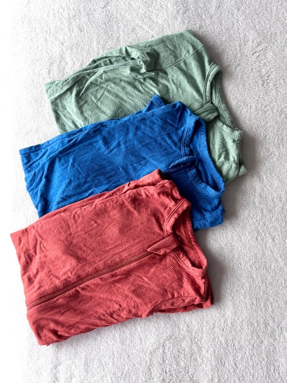 (3) VGUC Kyte BABY Zippered Rompers (3-6M)